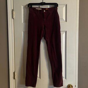 Pilcro Anthropologie Burgundy Skinny Corduroy Pants | Wine Slim Fit | Size 29